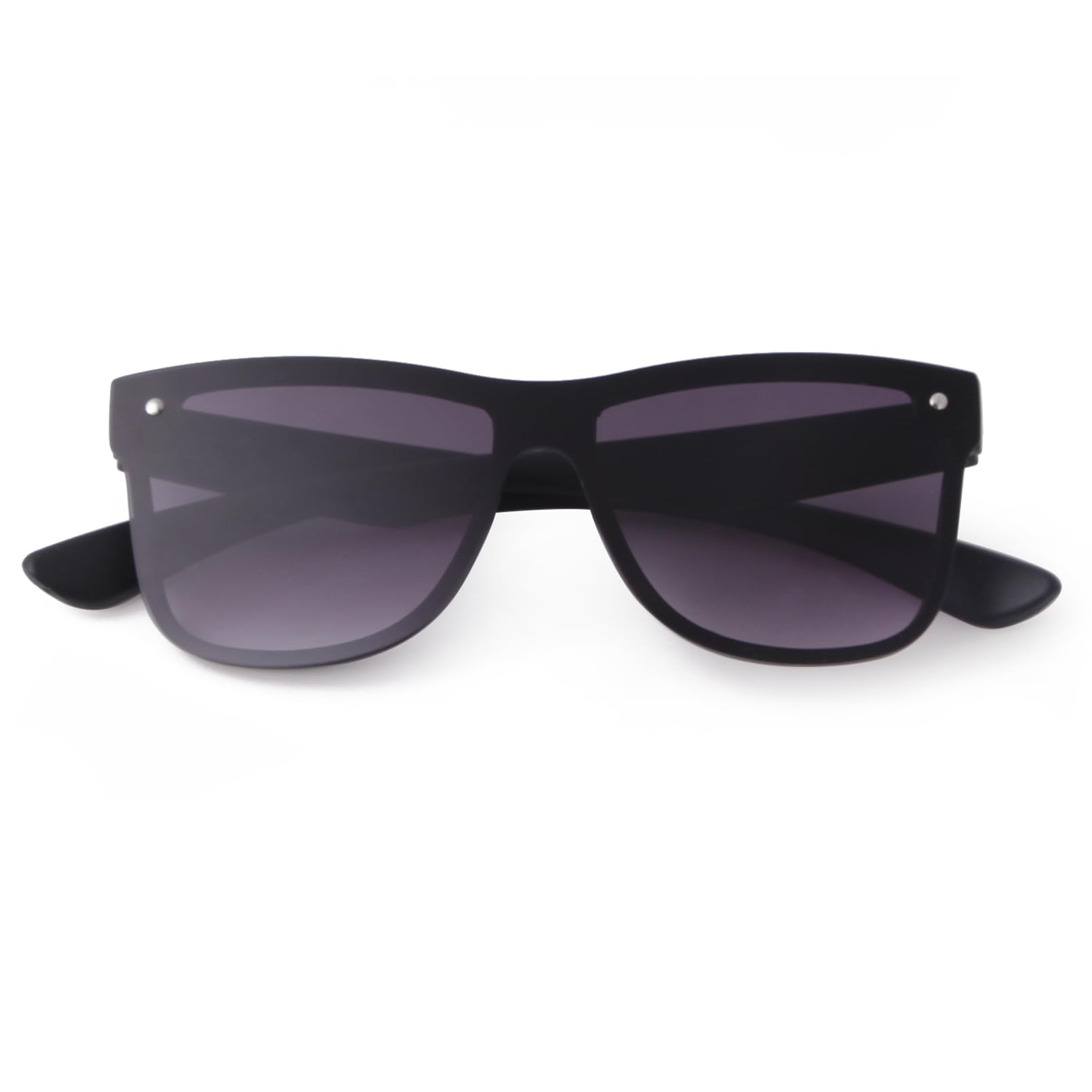 Gafas de sol cuadradas con parte superior plana para niños, sin montura, espejadas, de una pieza, para niños y niñas, bonitos tonos reflectantes, para playa, de 5 a 10 años
