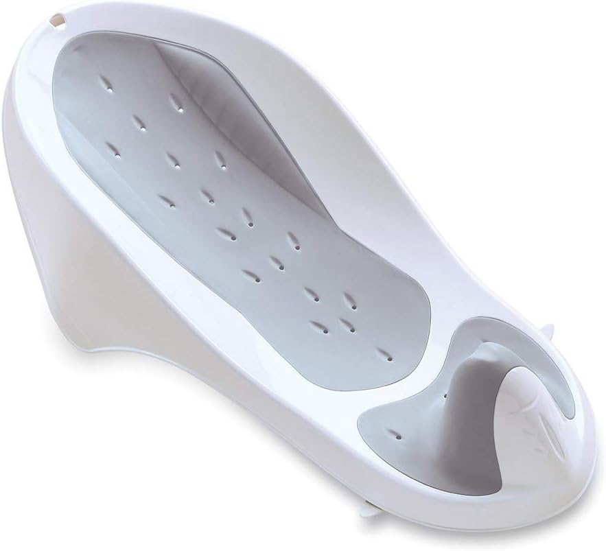 Cheeky Rascals Baby Bath Support Seat, Use From Newborn Up To 6 Months, White/Grey