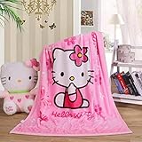 Blankets with Cartoon Prints, Soft Covers, Flannel, Comfortable Woolen Blankets for Boys and Girls, Children, Toddlers, and Infants 40x55“(Pink)