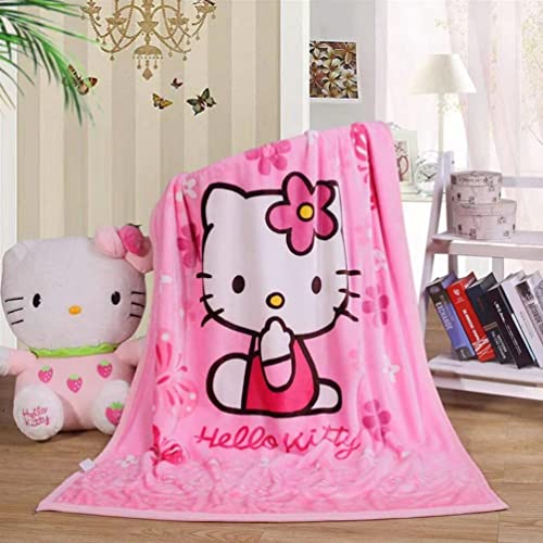 Blankets with Cartoon Prints Soft Covers Flannel Comfortable Woolen Blankets for Boys and Girls Children Toddlers and Infants 40x55(Pink)
