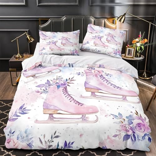 Parure de lit luxe microfibre résistante motif imprimé 3D néon