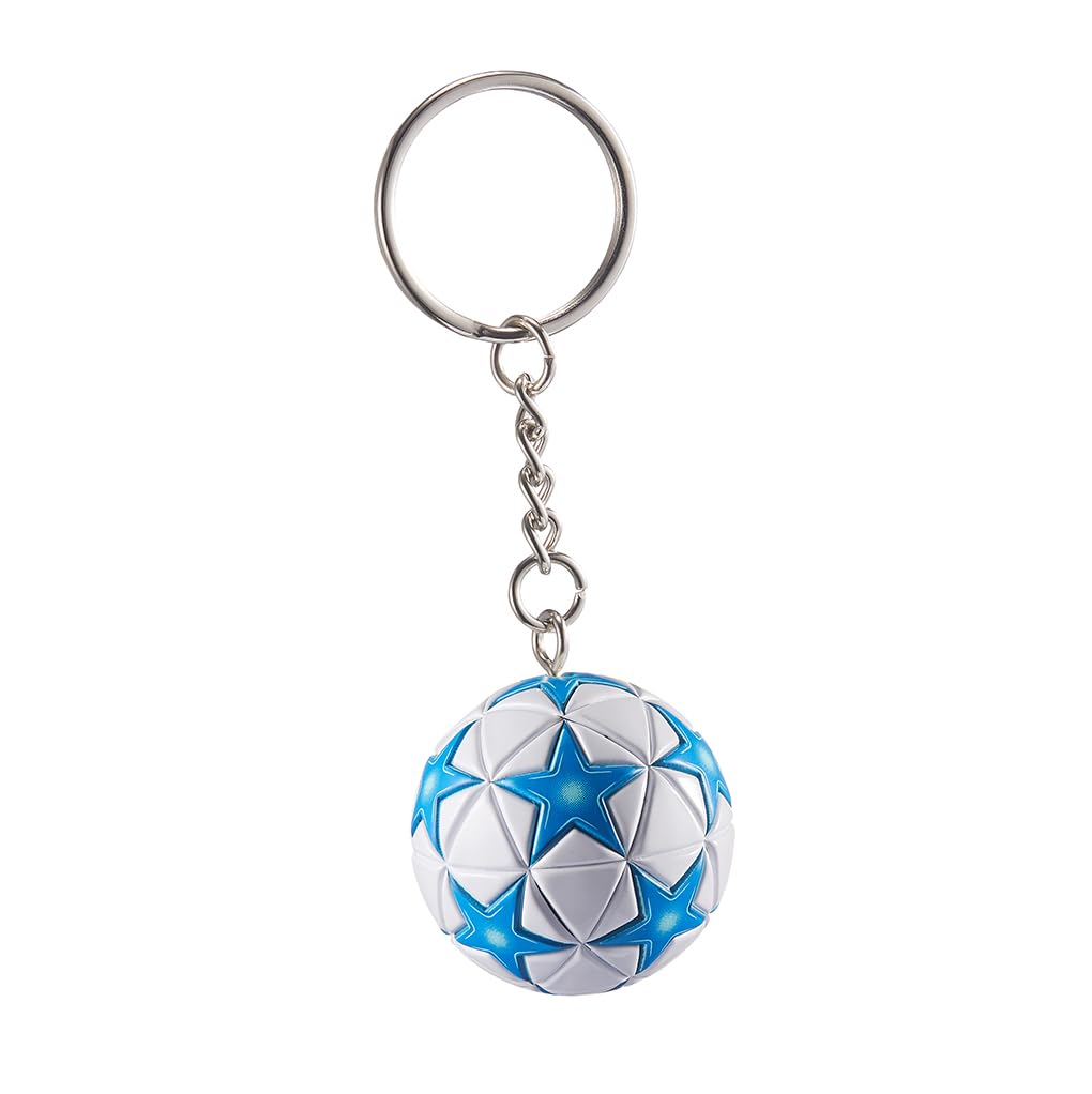 KCKEYS Soccer ball keychain,Backpack charm Pendant Blue Stars keychains, Football Key Chains for Man‘s,Sports Soccer key chain