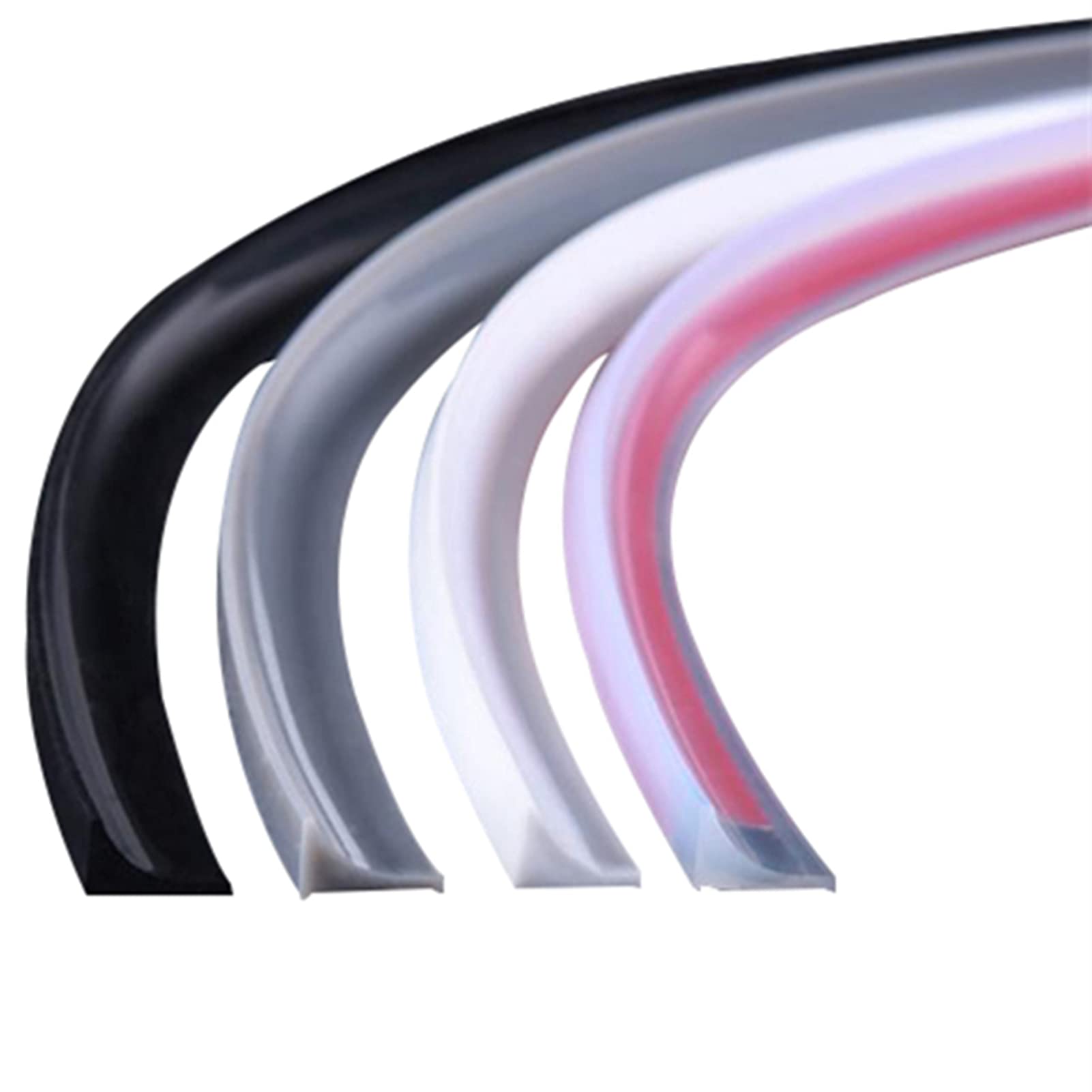 DFANCE Bendable Silicone Water Blocking Strips Kitchen Water Blocking Strip,Self-Adhesive Water Stopper Barrier Dry and Wet Separation Water Barrier for Bathroom Kitchen Sink,White,1m/39in