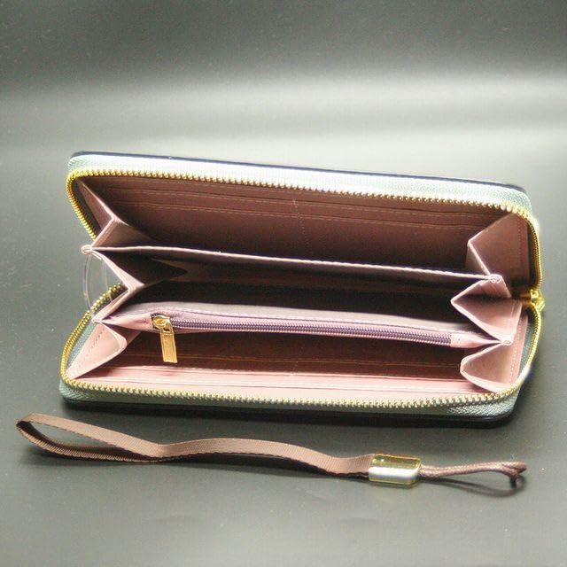 FY Zip Around Long Wallet Blue Light Blue4