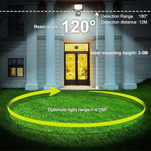 MEIKEE Security Lights with Motion Sensor 25W PIR Light Super Bright 2100 Lumen LED Sensor Flood Lights Outdoor IP66 Waterproof Daylight White Wall Light Perfect for Garage Garden Forecourt Hallway - Image 3