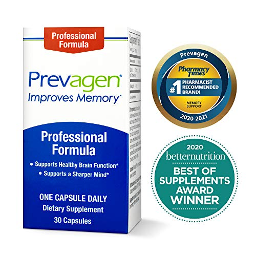Prevagen Improves Memory - Professional Strength 40mg, 30 Capsules with Apoaequorin & Vitamin D|Brain Supplement for Better Brain Health, Supports Healthy Brain Function and Clarity|Memory Supplement