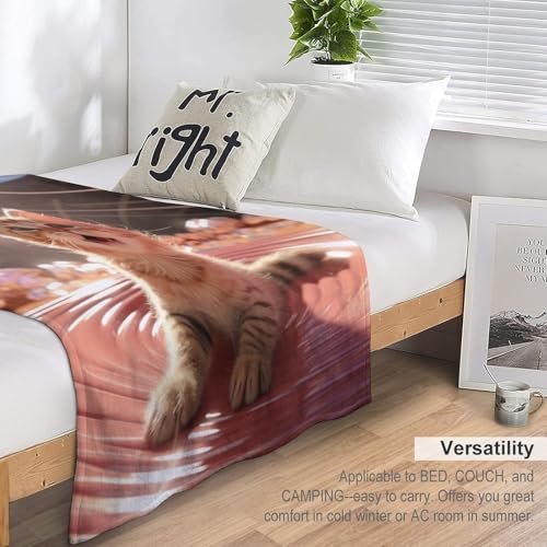 Couverture flanelle chat douce pour lit et plaid canapé 130x180 - 7