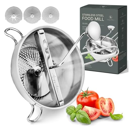 Ergonomic Stainless Steel Food Mill