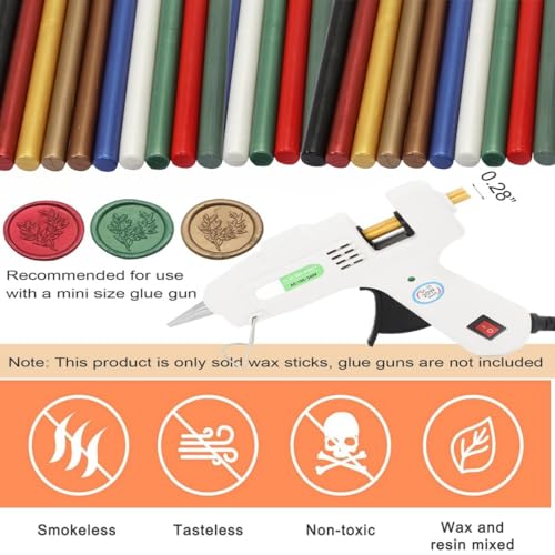 Atopbb 30Pcs Wax Sticks with Glue Gun