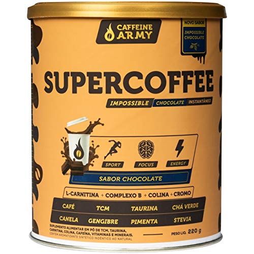 SuperCoffee Impossible Chocolate (220g), Caffeine Army, Multicor, tamanho único
