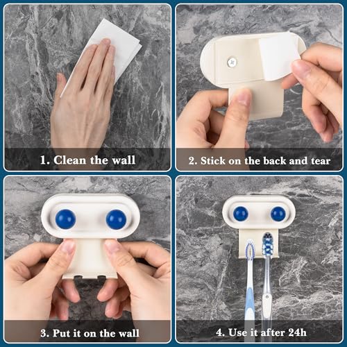 Accroche brosse à dents mural pour éliminer l'eau stagnante du lavabo - 5