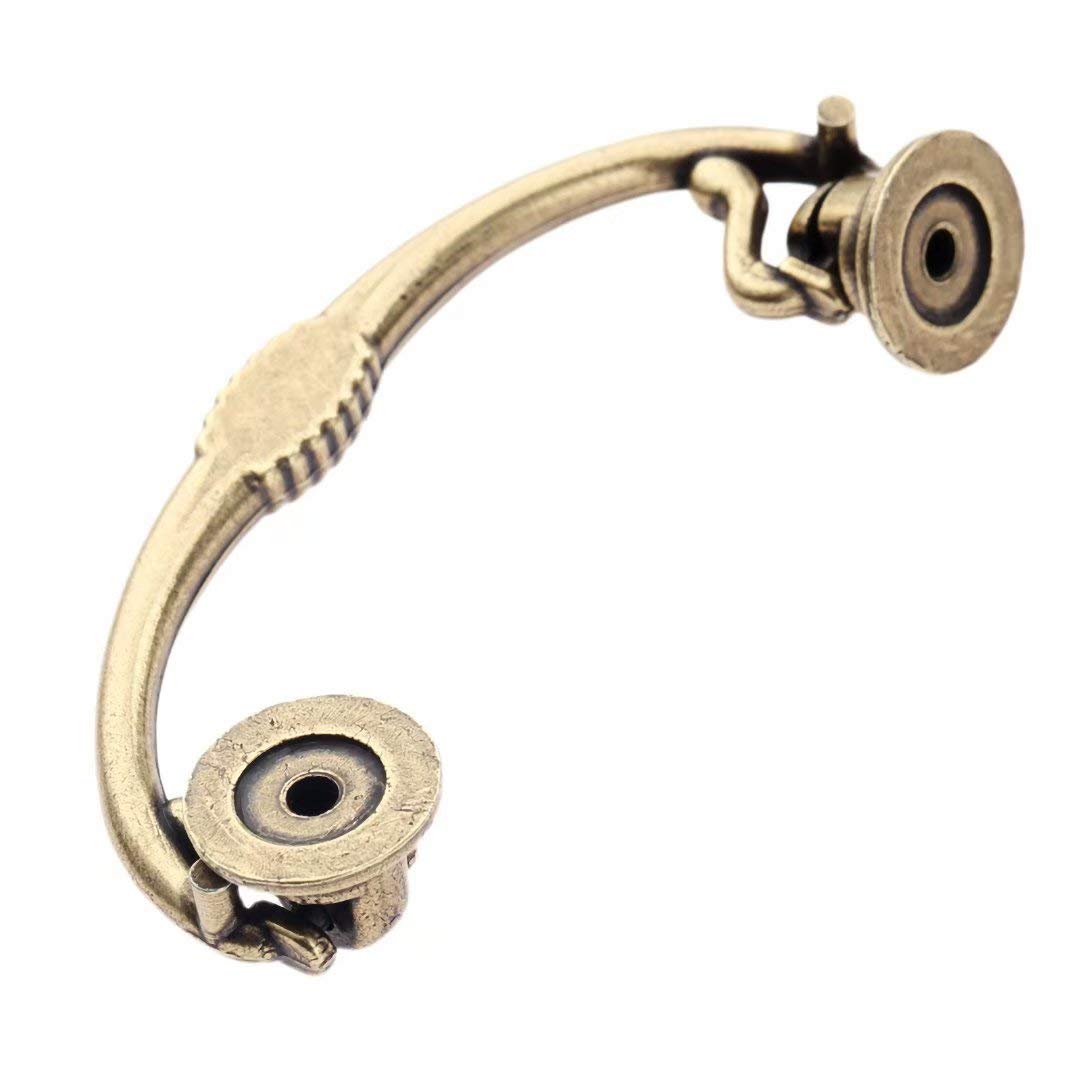 Uchwyty pierścieniowe, Zestaw 10 szt. szuflad do szafki ze stopu cynku. Uchwyty z brązu w stylu vintage. Odległość otworów 64 mm(Hole Distance 64 mm)