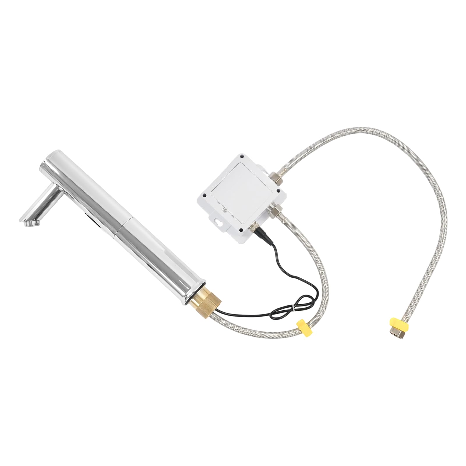 Rubinetto con sensore a infrarossi, 32 cm, rubinetto per lavabo senza contatto, rubinetto automatico con sensore | ottone alto | moderno miscelatore per lavabi bagno