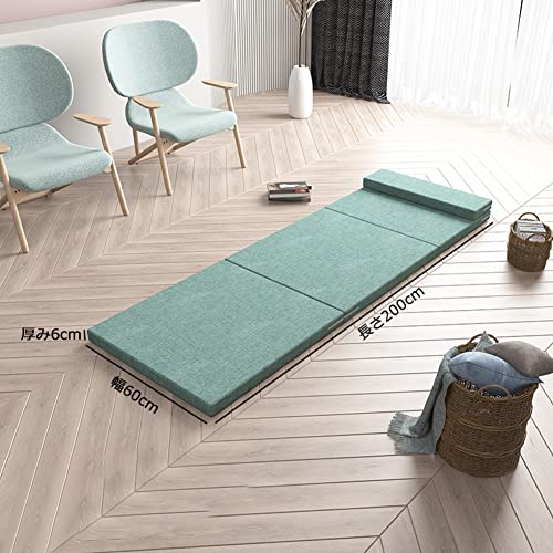 折りたたみマットレス シングル 三つ折り マットレス フォームマットレス クッション ごろ寝マット 弾力性が高い 吸湿通気 お肌に優しい 全身をリラックス 折りたたみ可 持ち運び便利 洗える 200cm＊60cm＊6cm グレー 2枚目