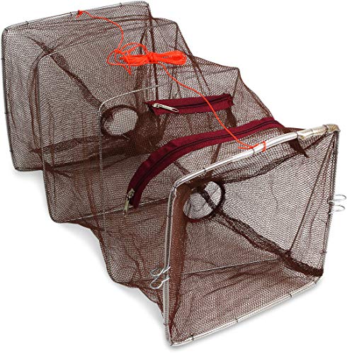 Storfisk fishing & more Köderfischreuse, klein, 25 cm x 25 cm x 45 cm, mit Futtertasche und...