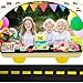 Remagr Construction Table Runner Racetrack Floor Ground Tablecloths Road Table Runner for Cars Birthday Runway Theme Party Construction Party Decorations Supplies 10 x 1.5 ft
