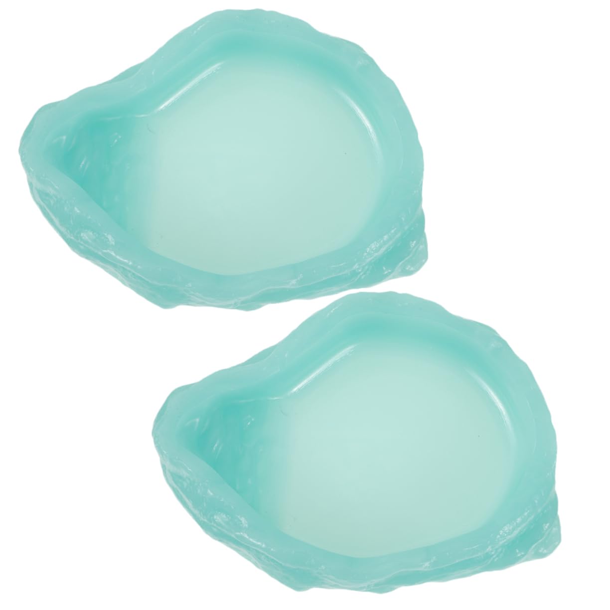 Happyyami 2pezzi Ciotola Luminosa per Rettili di Ciotola per Cibo Notturna in Antiscivolo e Durevole Adatta per Tartarughe Lucertole e Piccoli Animali Domestici