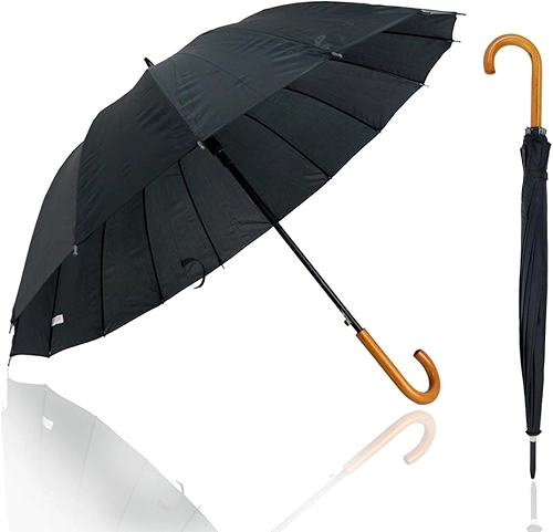 Guarda Chuva 16 Hastes Automático Reforçado Contra Vento Cabe na Bolsa