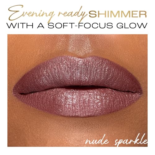 Image of Lakme Be-Jewel Shimmer Lip Liquid with Ceramides, Luminous Matte Finish, Waterproof- 304 Nude Sparkle 3.5ml