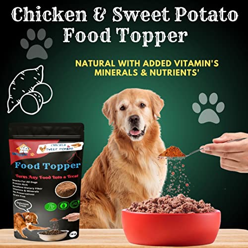 Chicken & SweetPotato Dog Topper - Irresistible Flavor Fusion for a Healthy Pet, The Perfect Snack to Satisfy Your Dog Craving, A Burst of Chicken & Sweetpotato Flavor (70g)