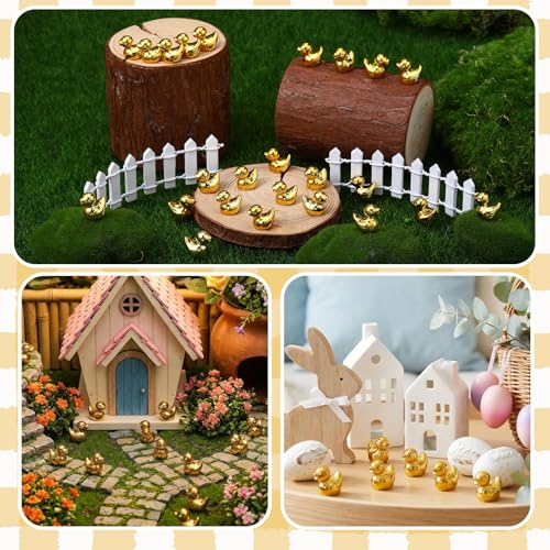 Conjunto de 150 Figuras Decorativas Doradas de Pato miniatura 3