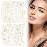 12 Tatouages Étoiles Étincelantes Imperméables, Autocollants Points Dorés Temporaires, Facile À Retirer, Patchs Taches Rousseurs Pour Halloween, Carnaval Et Fêtes