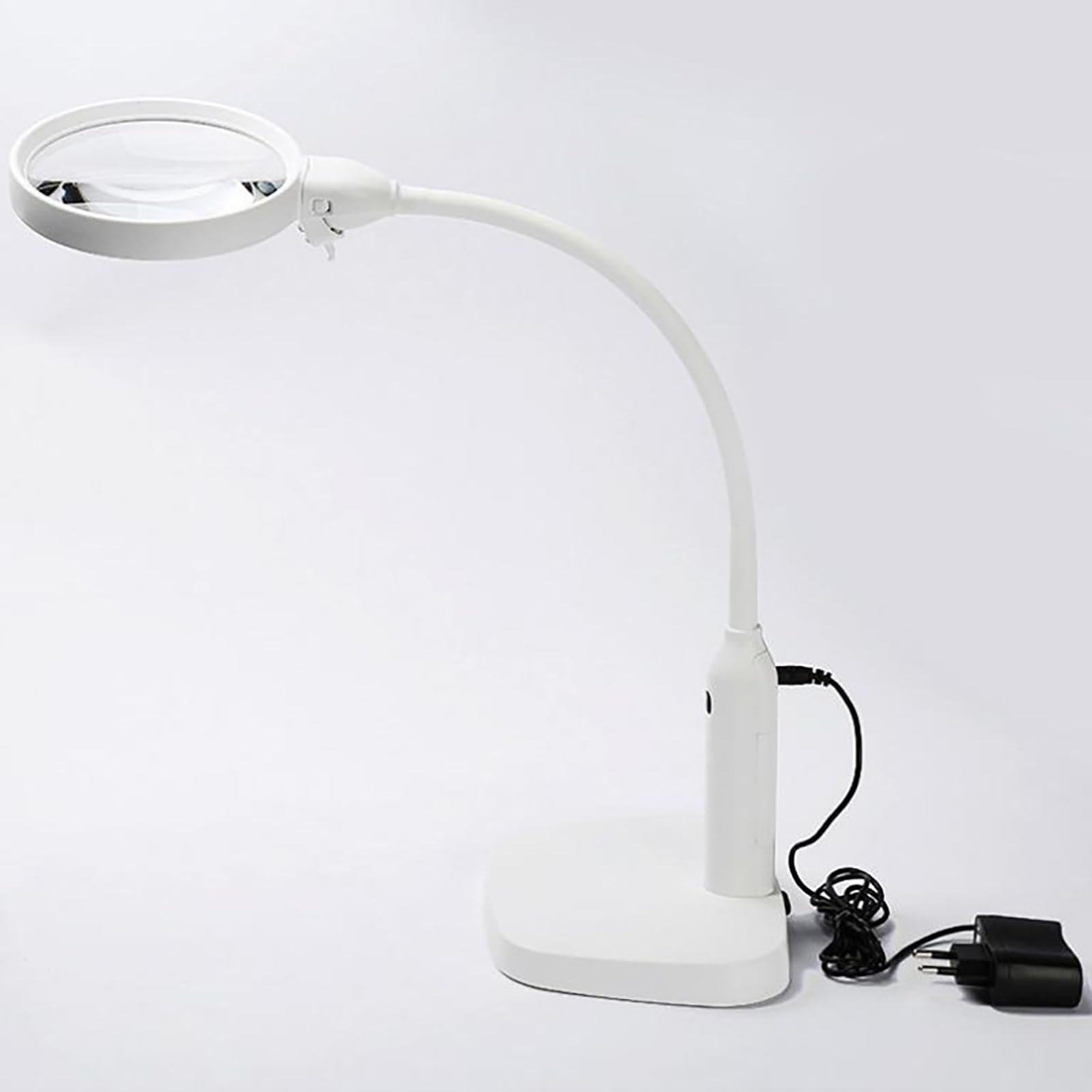 Lupa de Escritorio 2X y 5X con luz y Clip Lupa iluminada de Lectura de 6 LED de Doble propósito para Trabajos de Cerca Reparación Lectura Manualidades