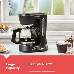 Blackdecker split brew 12 cup digital coffee maker cm0122 iced or hot coffee programmable quick touch 4 hour keep warm  urban country home decor