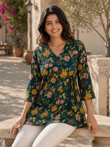 Image of feranoid Women Cotton Angrakha Kurti