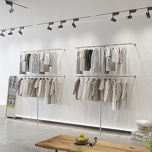 Portant à vêtements mural pour optimiser les petits espaces et les boutiques