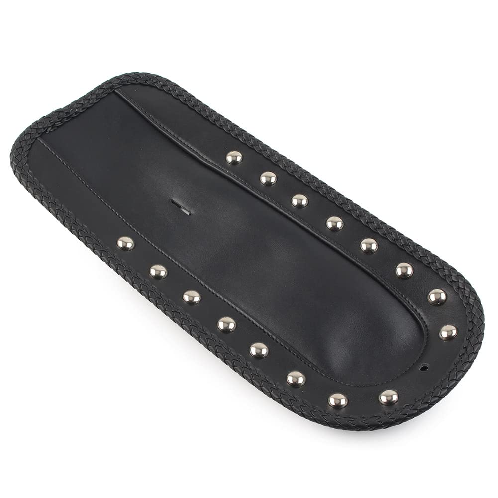 FSFYUK Parafango Posteriore In Pelle Nera Per Moto Harley-Davidson Sportster 883 1200 - Copriparafango Con Rivetti, Facile Montaggio