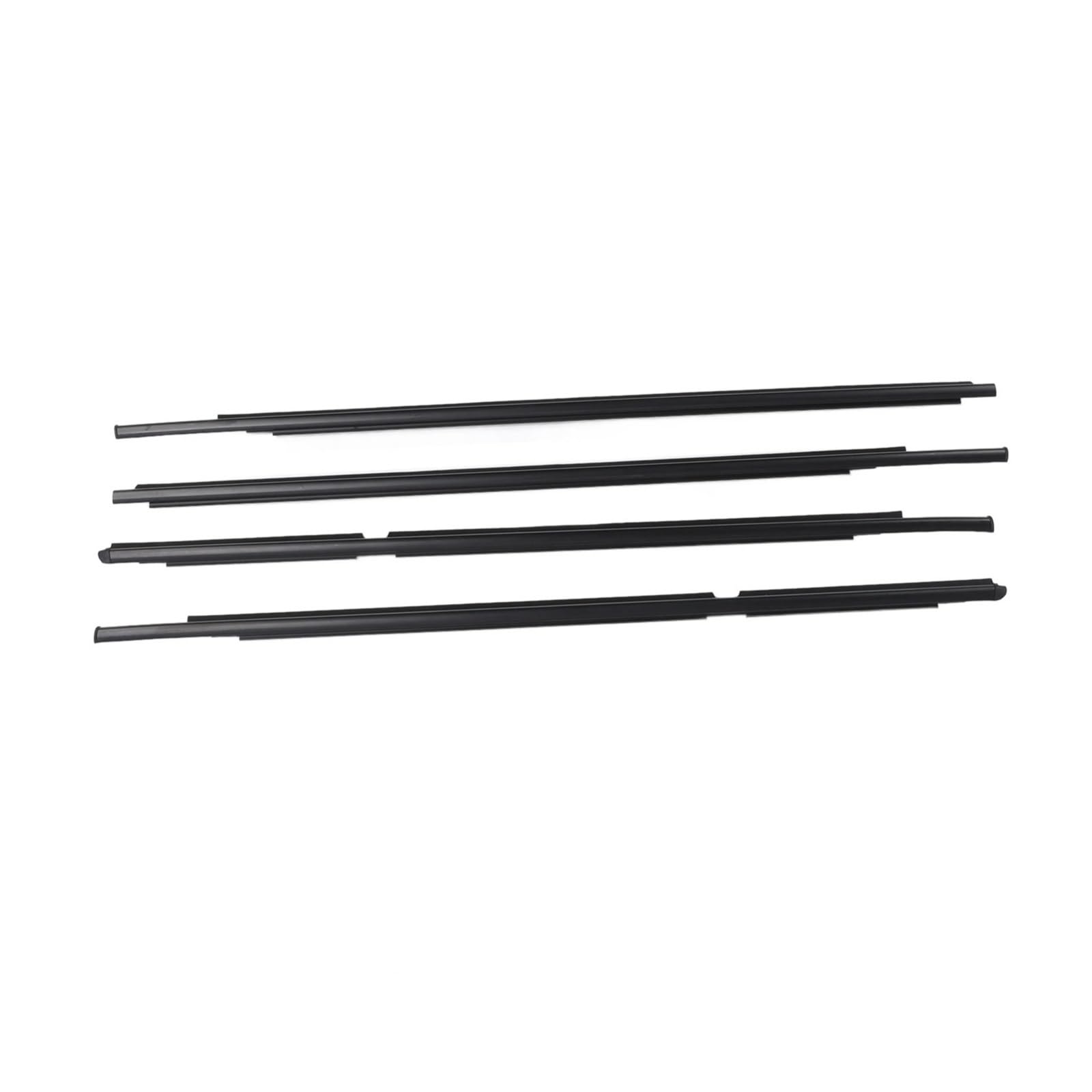 Watjcse One Color 4Pcs Car Door Window Weatherstrip 68160‑52110 Window Sealing Strip Moulding Trim Compatible With Toyota Yaris 2005‑2011
