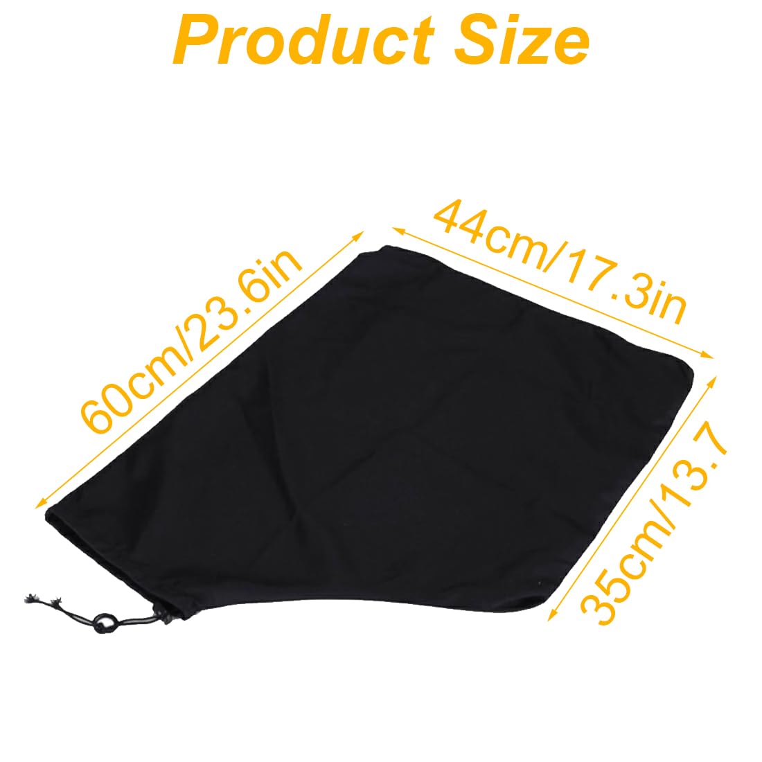 Sacco Raccolta Foglie Per Soffiatore - Tessuto Oxford, Regolabile, Riutilizzabile, Nero - Foto 2