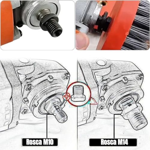 Parafuso Conector Conversor Adaptador de Rosca M10 a M14 pra Esmerilhadeira Lixadeira Angular Rebarb