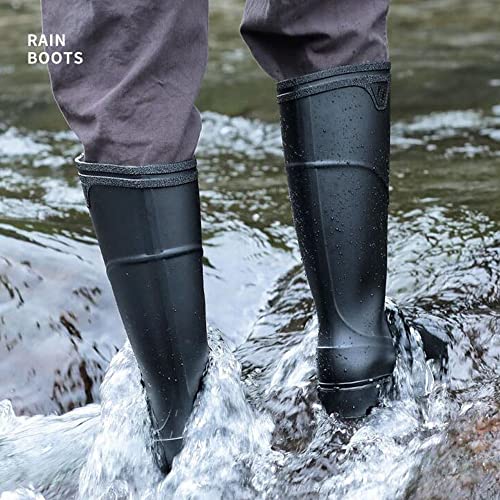 Rojeam Mens Rain Boots Waterproof Garden Shoes Rain Shoes 5