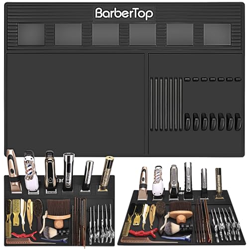 Magnetic Barber Mats for Clippers, with 6 Magnets & Dedicated Slots - 19.29