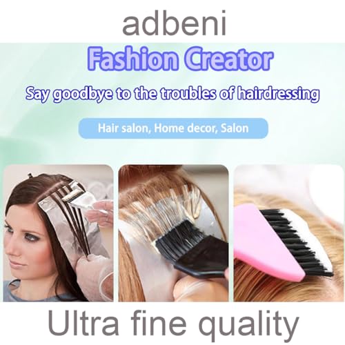 Image of adbeni Professional Hair Coloring Kit with Bowl, Dye Brushes, Comb & 100 PCS Transparent Disposable Gloves | Color Application Brush Set for Women & Men | Salon & Home Use Tools (Black)