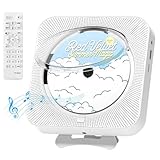 ENVYCLOUD cdプレーヤー リモコン付き CDラジカセ Hi-Fiスピーカー再生/LED ディスプレイ/タイマー/FM ラジオ ブームボックス/USB再生対応/A-Bリピート再生 cdプレーヤー bluetooth 音楽再生/語学学習/胎児教育 日本語説明書（パールホワイト）
