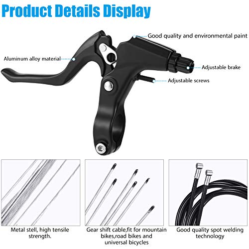 image for Riakrum 6 Pieces Bike Brakes Calipers Road Bike C Shape Brake Aluminum