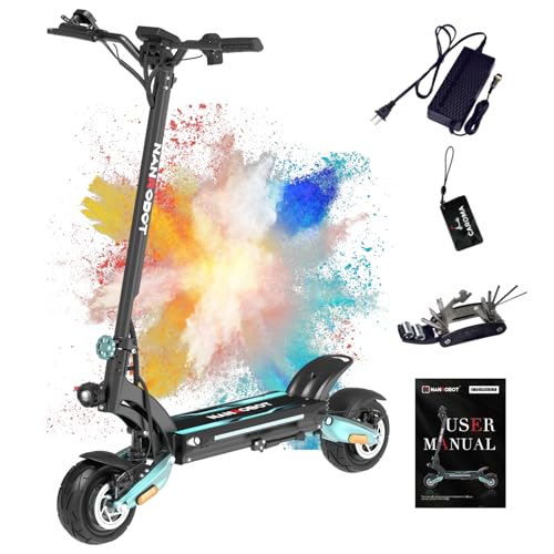 NANROBOT Electric Scooter Adults Fast Dual Motor Electric Kick Scooter 1600W 36 Mph 40Miles Long Range Sport Scooters Foldable E Scooter 8.5" Street Tires with Hydraulic Suspension(LN Pro Green) - Best nanrobot Electric Scooter