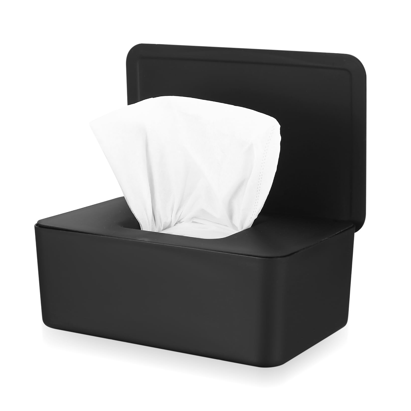 Feuchttücher Box, Feuchtes Toilettenpapier Box, Baby Feuchttüchter Spender, Feuchtpapierbox Mit Deckel, Taschentuchbox für Zuhause Büro, Schwarz
