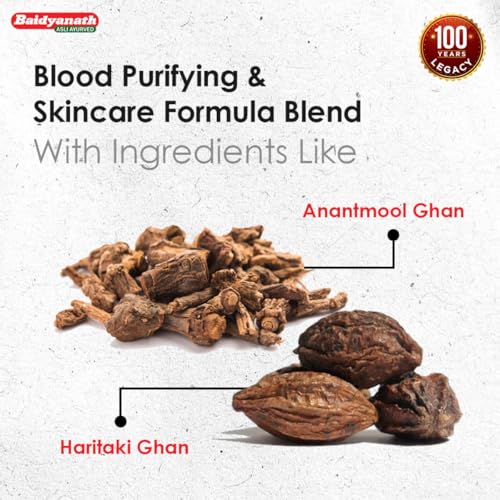 Image of Baidyanath Anant Salsa - 220 ml (pack of 2) | Herbal Extract for Enhancing Skin Care | Blood Purification, and Hair Health |, 440 Grams