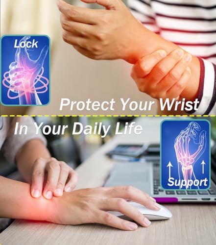Image of 2 Pcs TFCC Wrist Brace for Tendonitis, Adjustable Ultra-thin Wrist Compression Strap for Fitness, Sprains, Sports, Weightlifting, Carpal Tunnel, Pain Relief,Fits 5 inch-7.5 inch(Black)