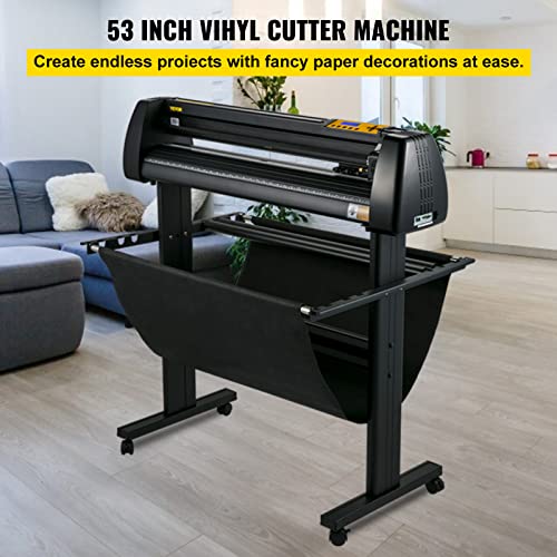 VEVOR Vinyl-Schneidemaschine, 870 mm Papierzufuhr-Schneideplotter-Paket, Vinyldrucker mit Einstellbarer Kraft und Geschwindigkeit, Windows-kompatibles Schilderherstellungsset mit Signmaster-Software