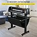 VEVOR Vinyl Cutter Machine, 34 Inch Paper Feed Cutting Plotter Bundle Adjustable Force & Speed Vinyl Printer, LCD Display Windows Compatible Sign Making kit with Signmaster Software