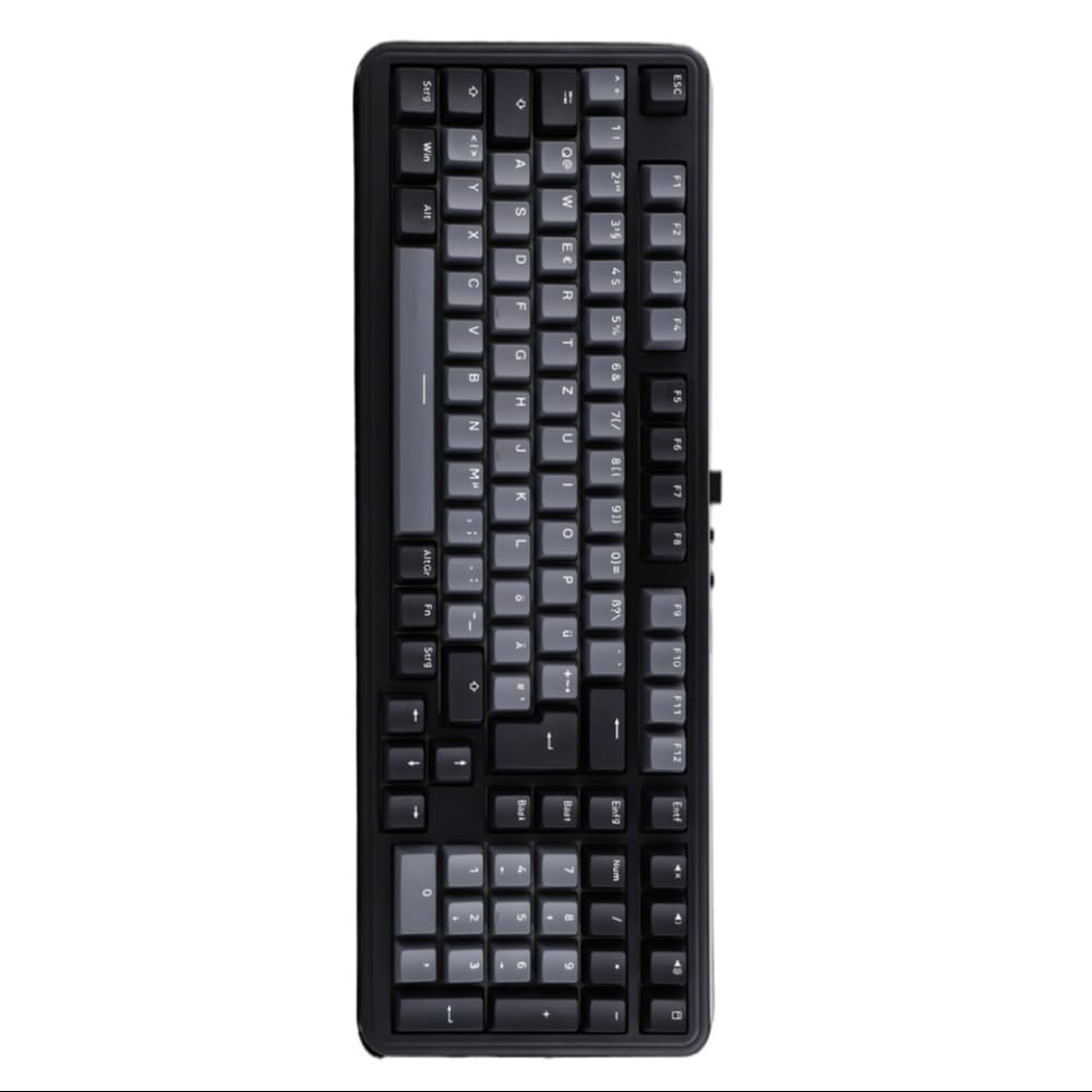 Tastiera TH99 ISO-DE Layout QWERTZ 96% Guarnizione cremosa Cablata 2.4G Wireless Meccanica Con manopola Tastierino numerico