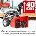 HECHT Schneefräse Benzin – 56 cm Arbeitsbreite – 2-stufig – 40 cm Arbeitshöhe – 11 m Auswurfweite – mit E-Start, 5-Gänge, LED-Scheinwerfer