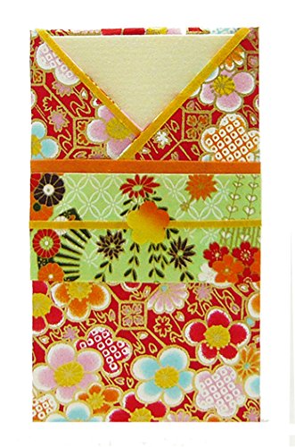 Amazon | 着物 友禅和紙 ぽち袋 紅 紫紺 小梅 各1個入 (紙幣三つ折