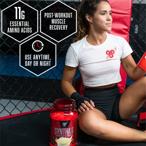 Image of BSN SYNTHA-6 EDGE Protein Powder, Vanilla Flavored Powder with Hydrolyzed Whey, Micellar Casein, for Muscle Gain, Low Sugar, 24g Protein, Vanilla Milkshake, 28 Servings, 2.34 Pound (Pack of 1)