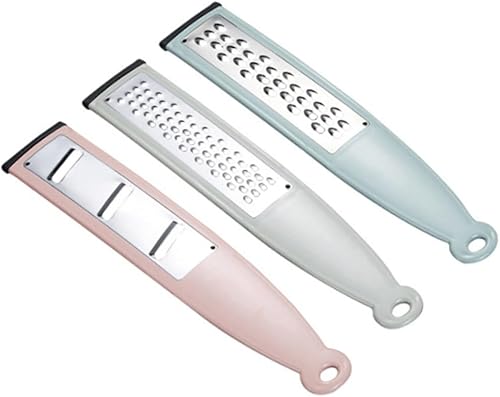 Juego de rallador de queso de 3 piezas multifuncional de acero inoxidable con mango de ajo y verduras